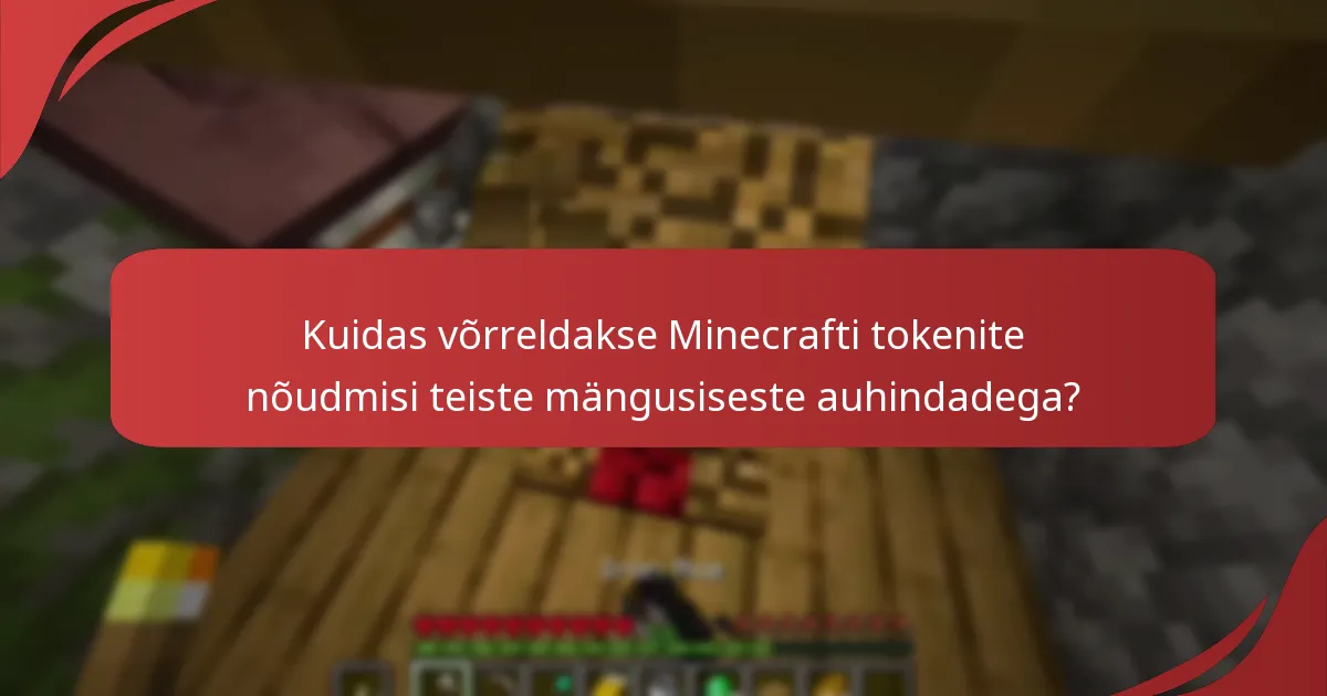 Milliseid eksklusiivseid esemeid saab Minecrafti tokenitega lunastada?