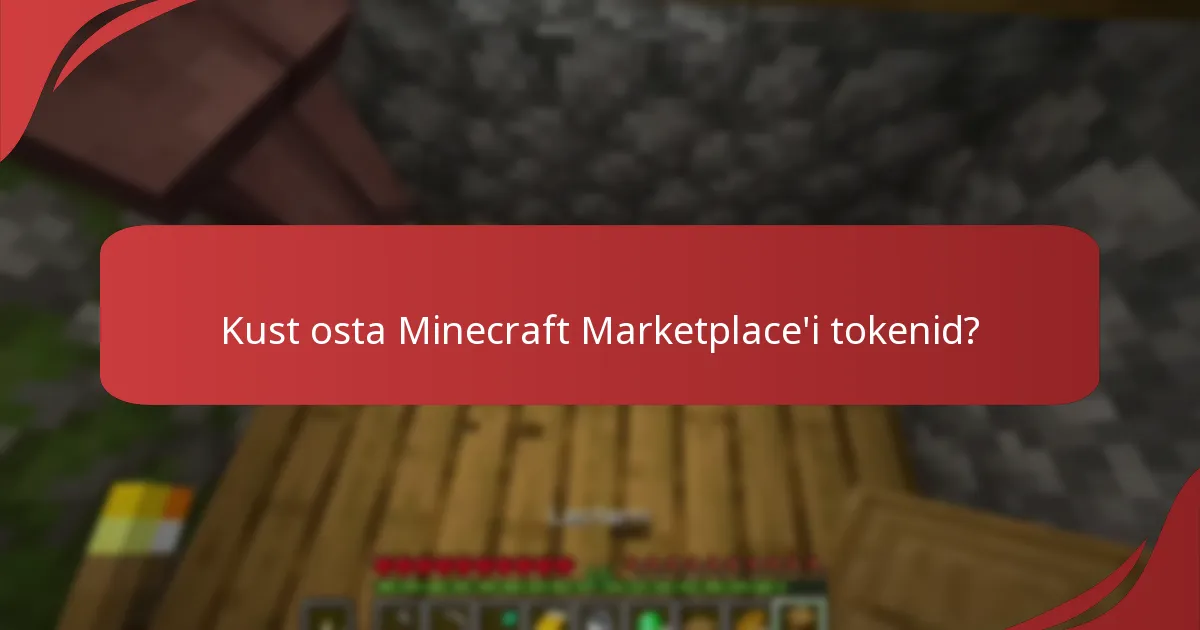 Kuidas kasutatakse Marketplace’i tokenid Bedrock versioonis?