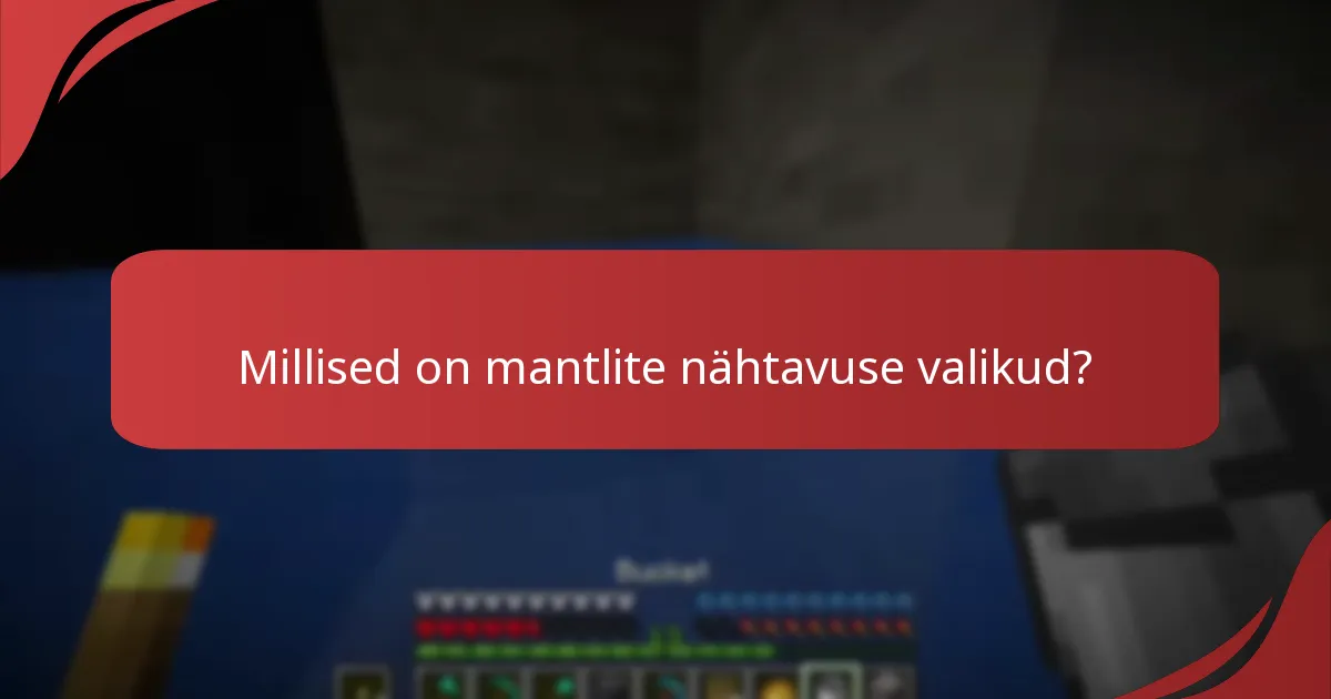 Kuidas saate oma Minecrafti mantlit kohandada?