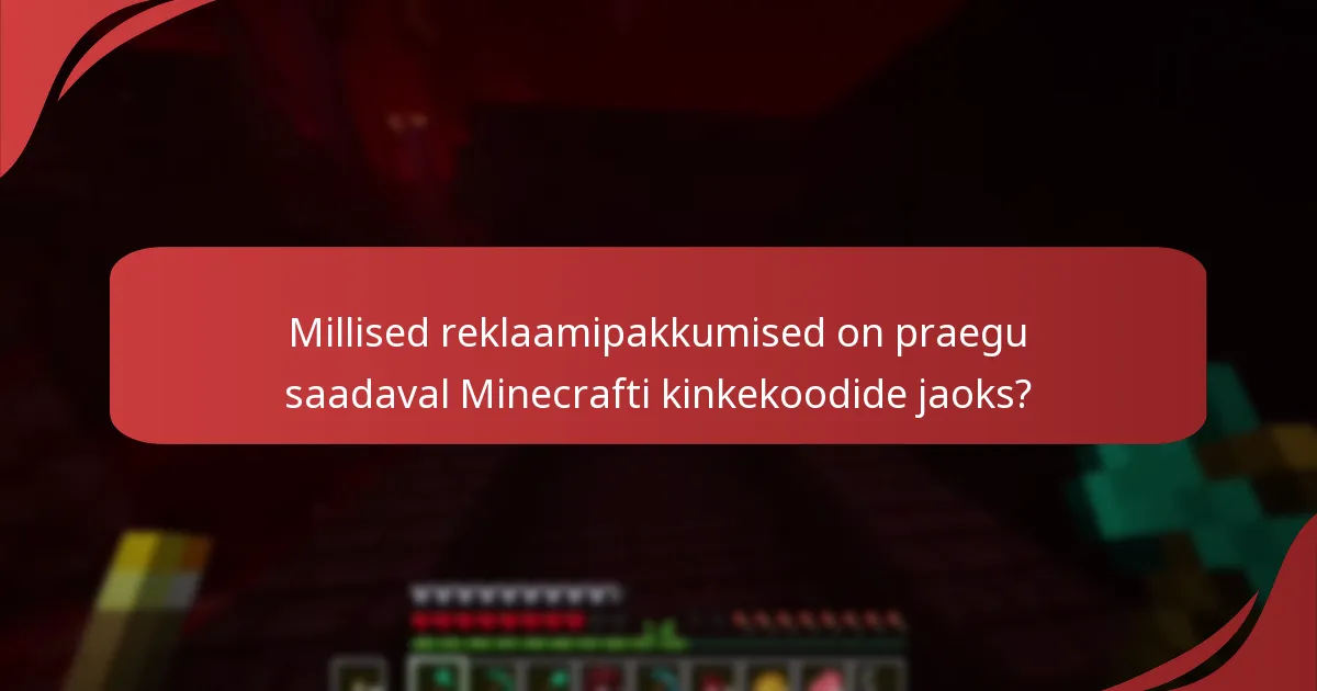 Milliseid hooajalisi koode saab Minecrafti jaoks vahetada?