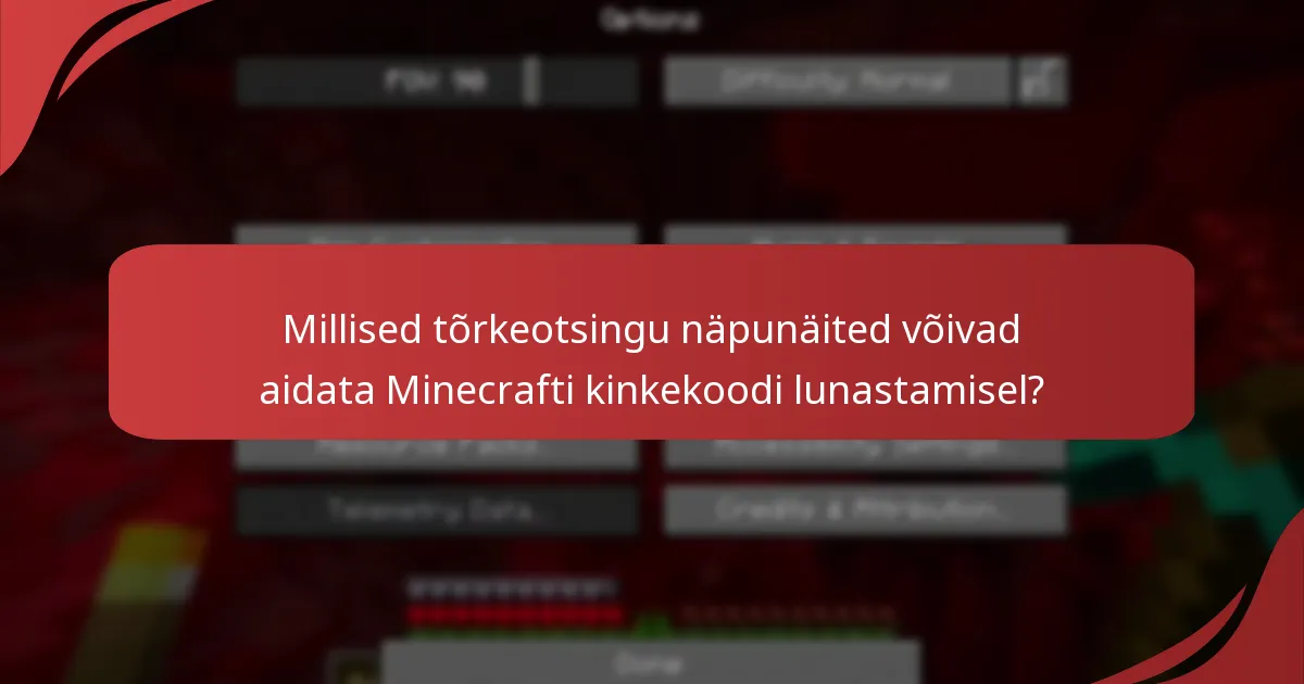 Millised on sageli esitatavad küsimused Minecrafti kinkekoodide kohta?